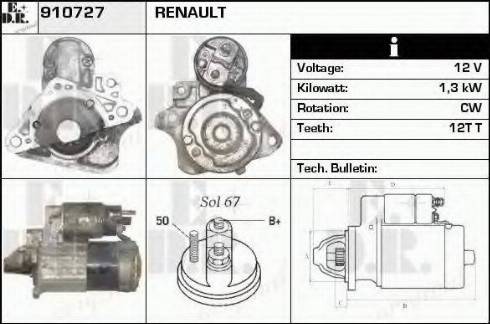 EDR 910727 - Motorino d'avviamento autozon.pro