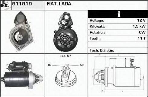 EDR 911910 - Motorino d'avviamento autozon.pro