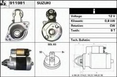 EDR 911981 - Motorino d'avviamento autozon.pro