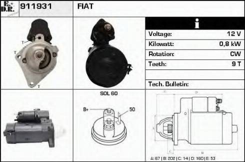 EDR 911931 - Motorino d'avviamento autozon.pro