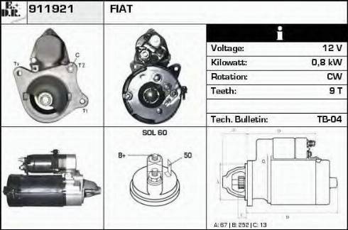 EDR 911921 - Motorino d'avviamento autozon.pro