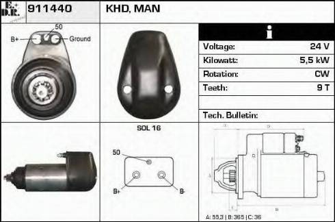 EDR 911440 - Motorino d'avviamento autozon.pro