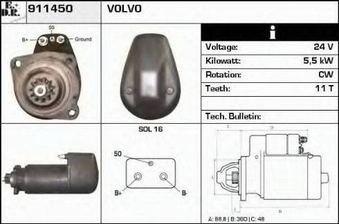 EDR 911450 - Motorino d'avviamento autozon.pro