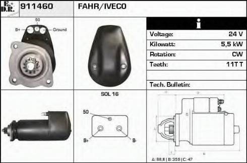 EDR 911460 - Motorino d'avviamento autozon.pro