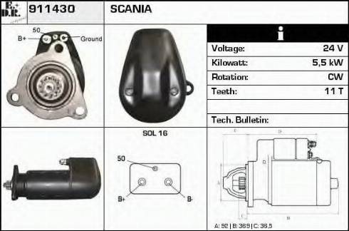 EDR 911430 - Motorino d'avviamento autozon.pro