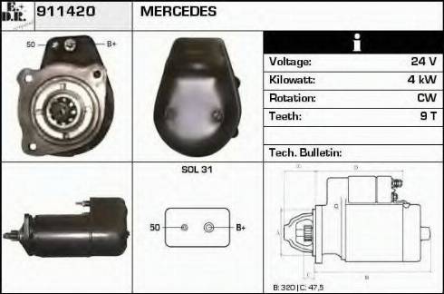 EDR 911420 - Motorino d'avviamento autozon.pro