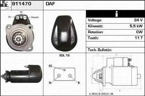 EDR 911470 - Motorino d'avviamento autozon.pro