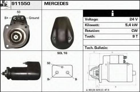 EDR 911550 - Motorino d'avviamento autozon.pro