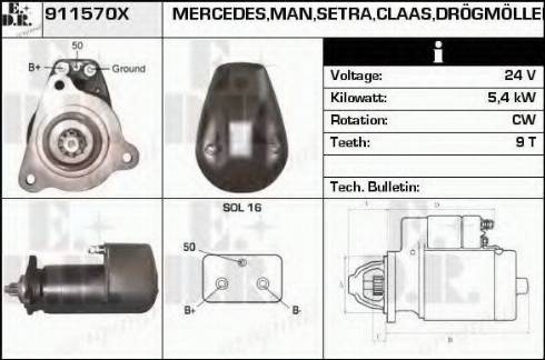 EDR 911570X - Motorino d'avviamento autozon.pro