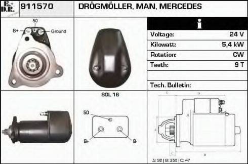 EDR 911570 - Motorino d'avviamento autozon.pro