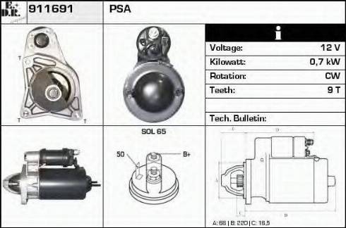 EDR 911691 - Motorino d'avviamento autozon.pro