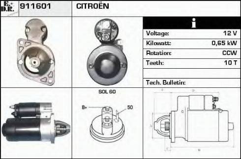 EDR 911601 - Motorino d'avviamento autozon.pro