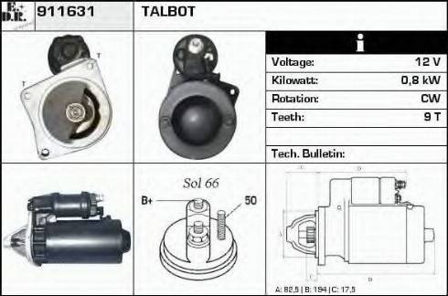 EDR 911631 - Motorino d'avviamento autozon.pro