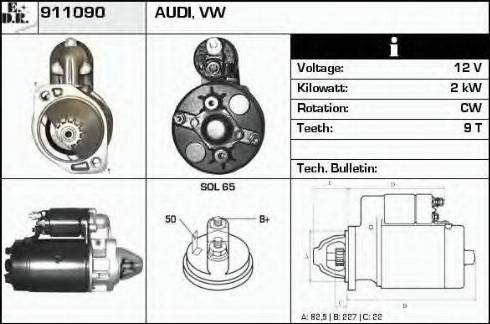 EDR 911090 - Motorino d'avviamento autozon.pro