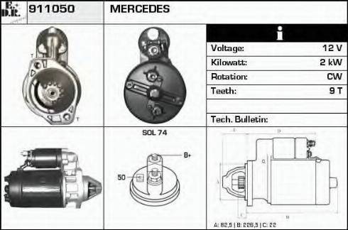 EDR 911050 - Motorino d'avviamento autozon.pro