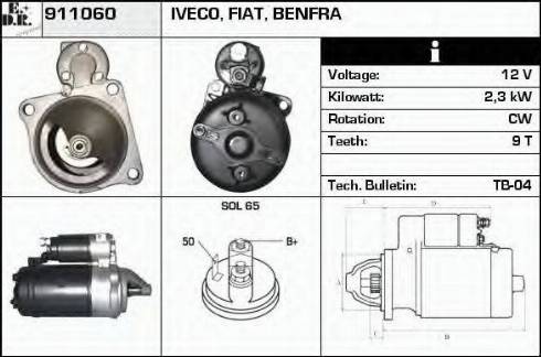 EDR 911060 - Motorino d'avviamento autozon.pro