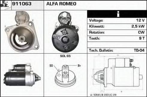 EDR 911063 - Motorino d'avviamento autozon.pro