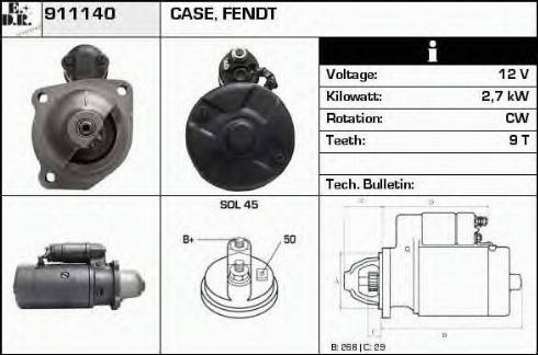 EDR 911140 - Motorino d'avviamento autozon.pro