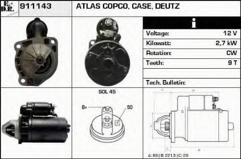 EDR 911143 - Motorino d'avviamento autozon.pro