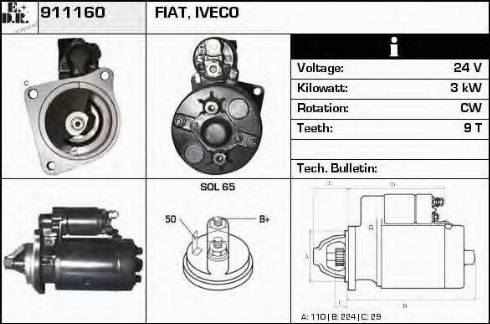 EDR 911160 - Motorino d'avviamento autozon.pro