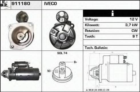 EDR 911180 - Motorino d'avviamento autozon.pro