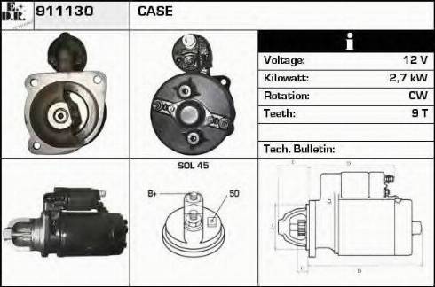 EDR 911130 - Motorino d'avviamento autozon.pro