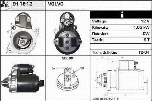 EDR 911812 - Motorino d'avviamento autozon.pro