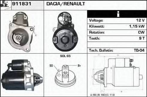 EDR 911831 - Motorino d'avviamento autozon.pro