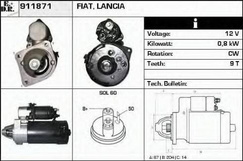 EDR 911871 - Motorino d'avviamento autozon.pro