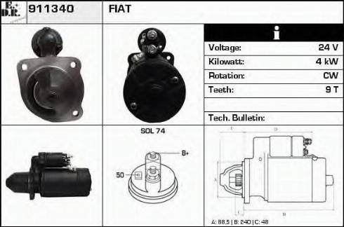 EDR 911340 - Motorino d'avviamento autozon.pro