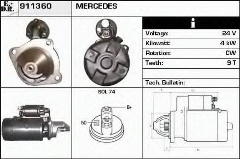 EDR 911360 - Motorino d'avviamento autozon.pro