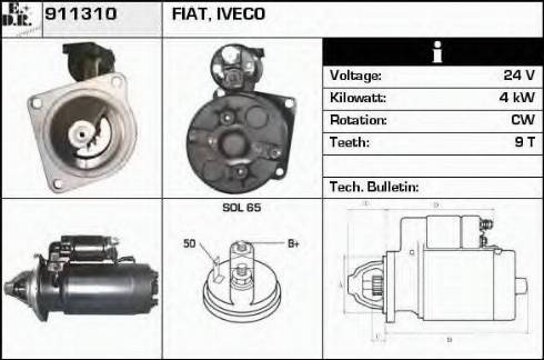 EDR 911310 - Motorino d'avviamento autozon.pro