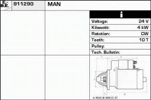 EDR 911290 - Motorino d'avviamento autozon.pro