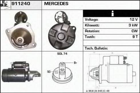 EDR 911240 - Motorino d'avviamento autozon.pro