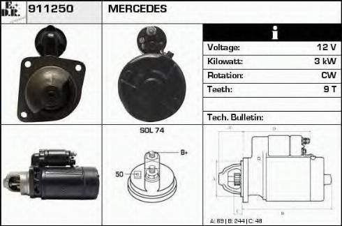 EDR 911250 - Motorino d'avviamento autozon.pro