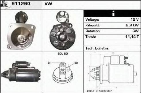 EDR 911260 - Motorino d'avviamento autozon.pro