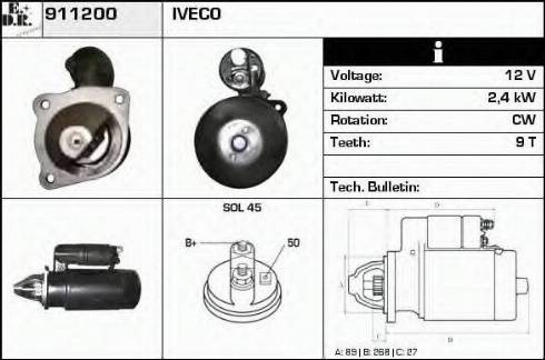 EDR 911200 - Motorino d'avviamento autozon.pro