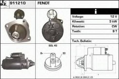 EDR 911210 - Motorino d'avviamento autozon.pro