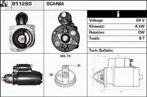 EDR 911280 - Motorino d'avviamento autozon.pro