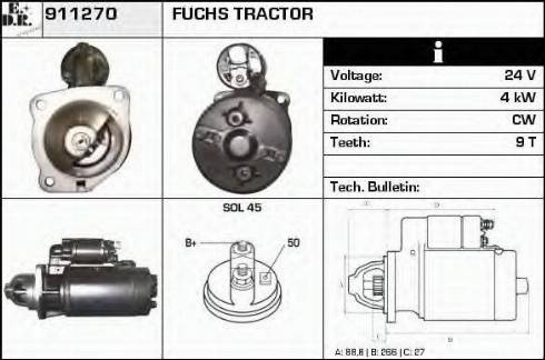 EDR 911270 - Motorino d'avviamento autozon.pro