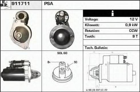 EDR 911711 - Motorino d'avviamento autozon.pro