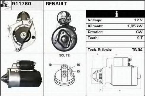 EDR 911780 - Motorino d'avviamento autozon.pro