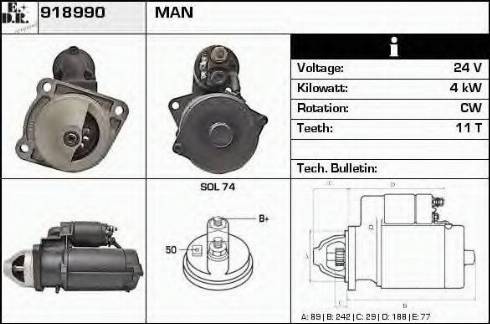 EDR 918990 - Motorino d'avviamento autozon.pro