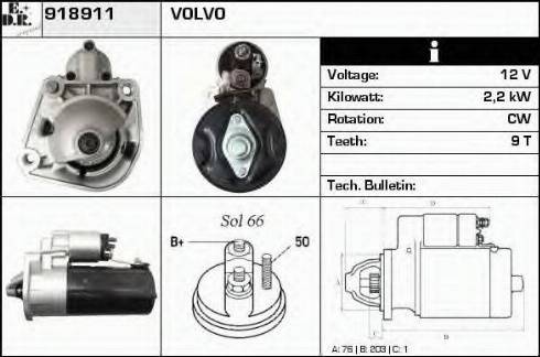 EDR 918911 - Motorino d'avviamento autozon.pro