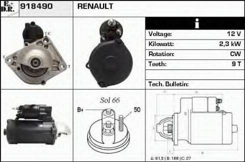 EDR 918490 - Motorino d'avviamento autozon.pro