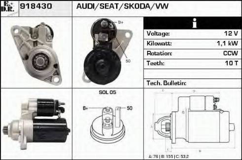 EDR 918430 - Motorino d'avviamento autozon.pro