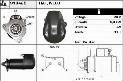 EDR 918420 - Motorino d'avviamento autozon.pro