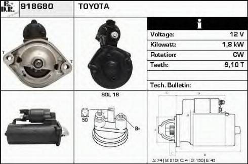 EDR 918680 - Motorino d'avviamento autozon.pro