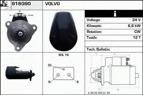 EDR 918090 - Motorino d'avviamento autozon.pro