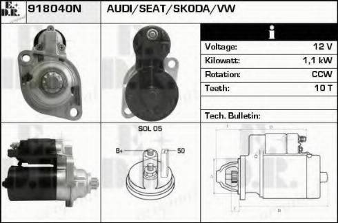 EDR 918040N - Motorino d'avviamento autozon.pro